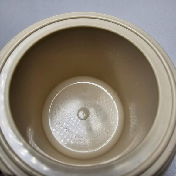 Vintage Thermos 8oz Insulated Soup Jar Container King Seeley 1155 Tan / Green - Picture 7 of 8